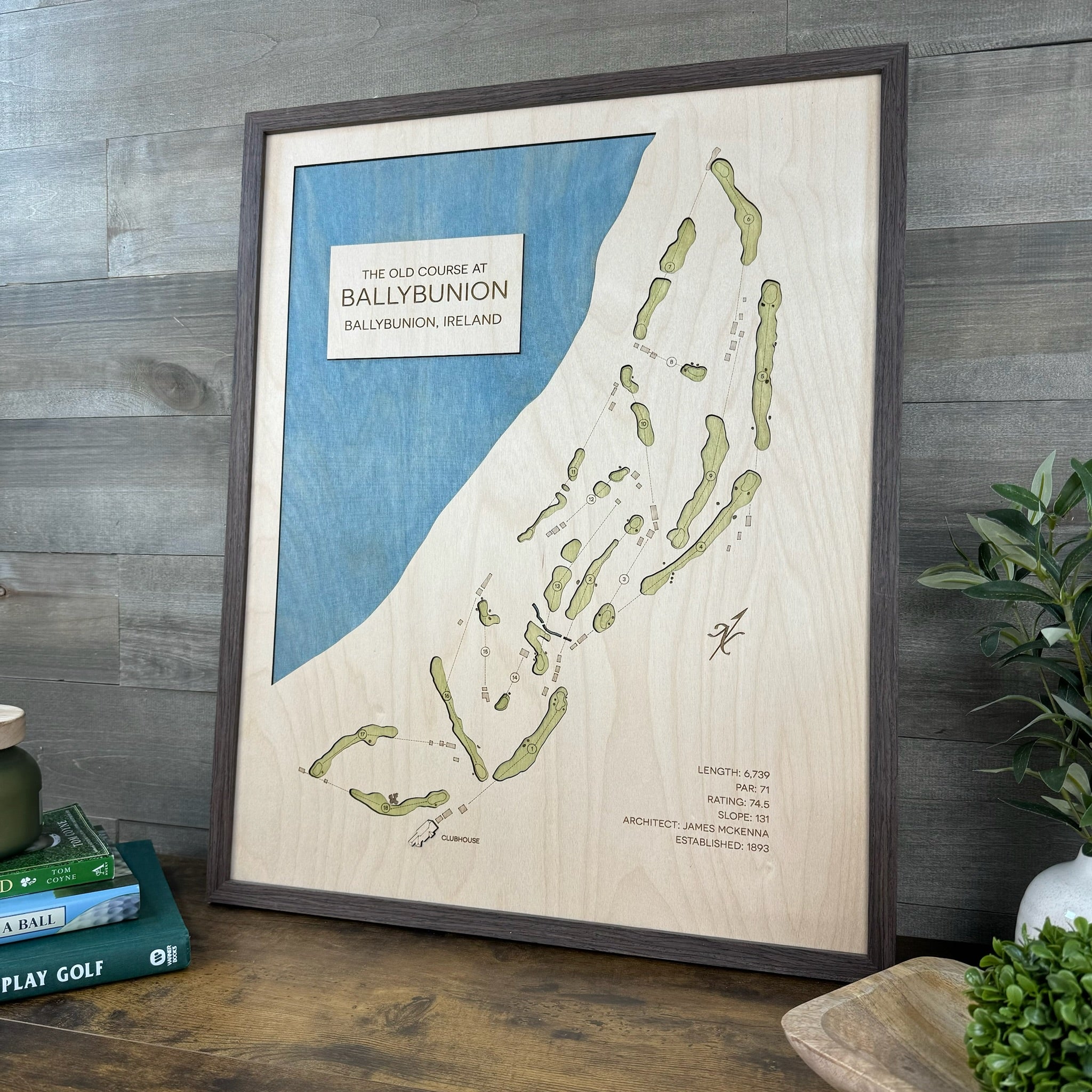 Custom 3D Wood Golf Course Map