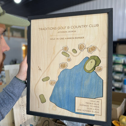 Personalized Hole-in-One | Single Hole Golf Art