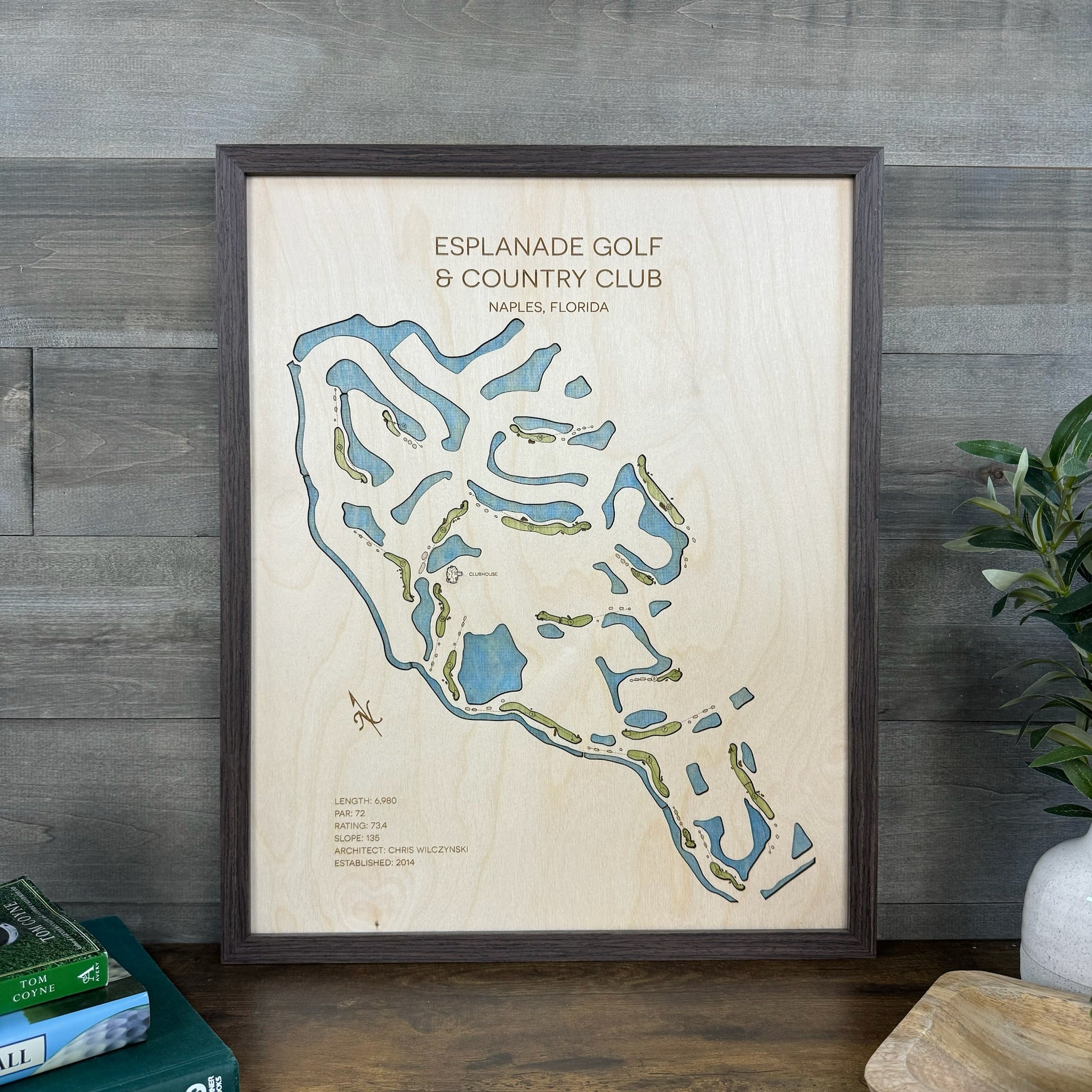 Custom 3D Wood Golf Course Map