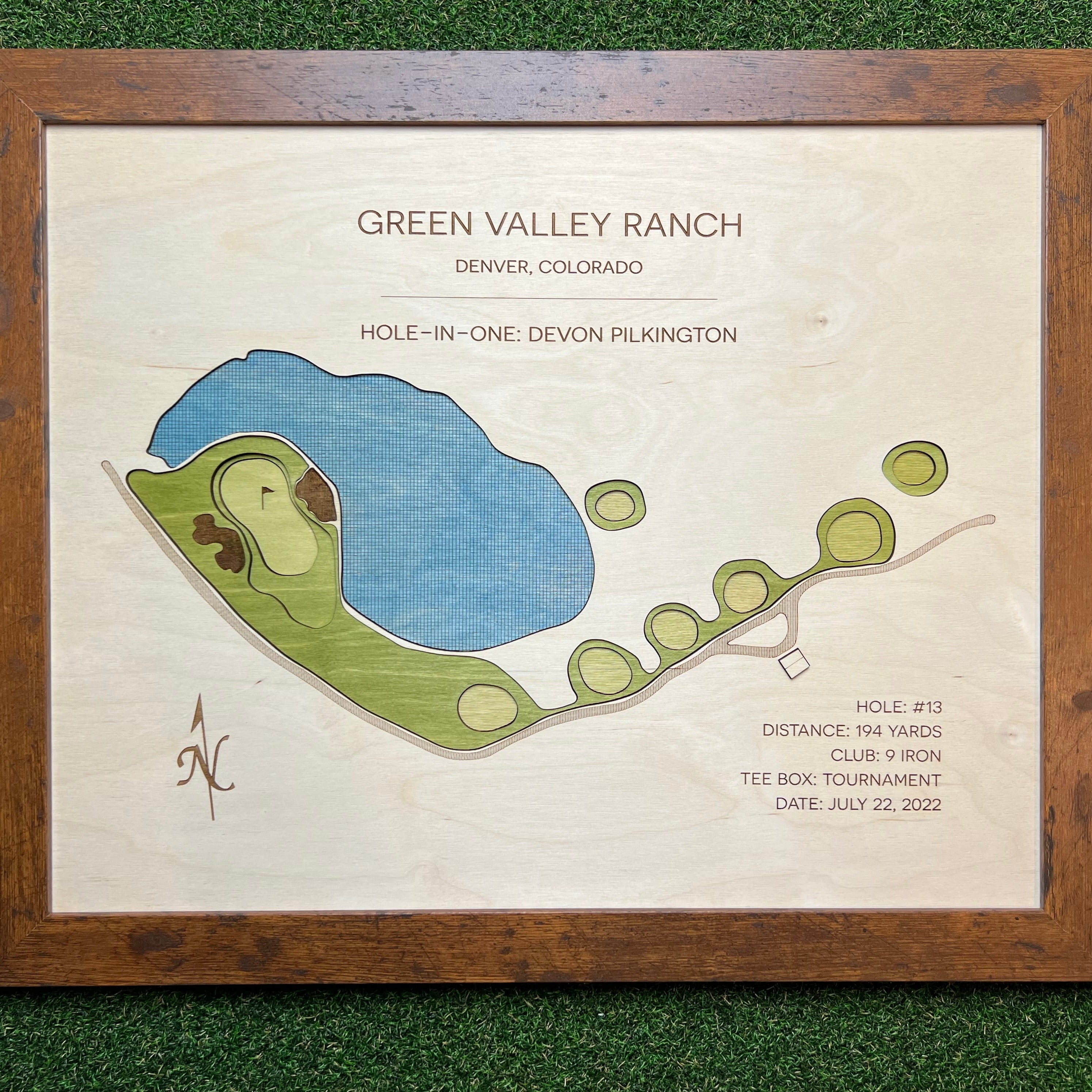 Personalized Hole-in-One | Single Hole Golf Art