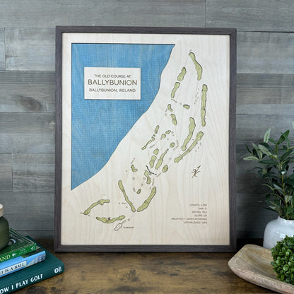 Custom 3D Wood Golf Course Map