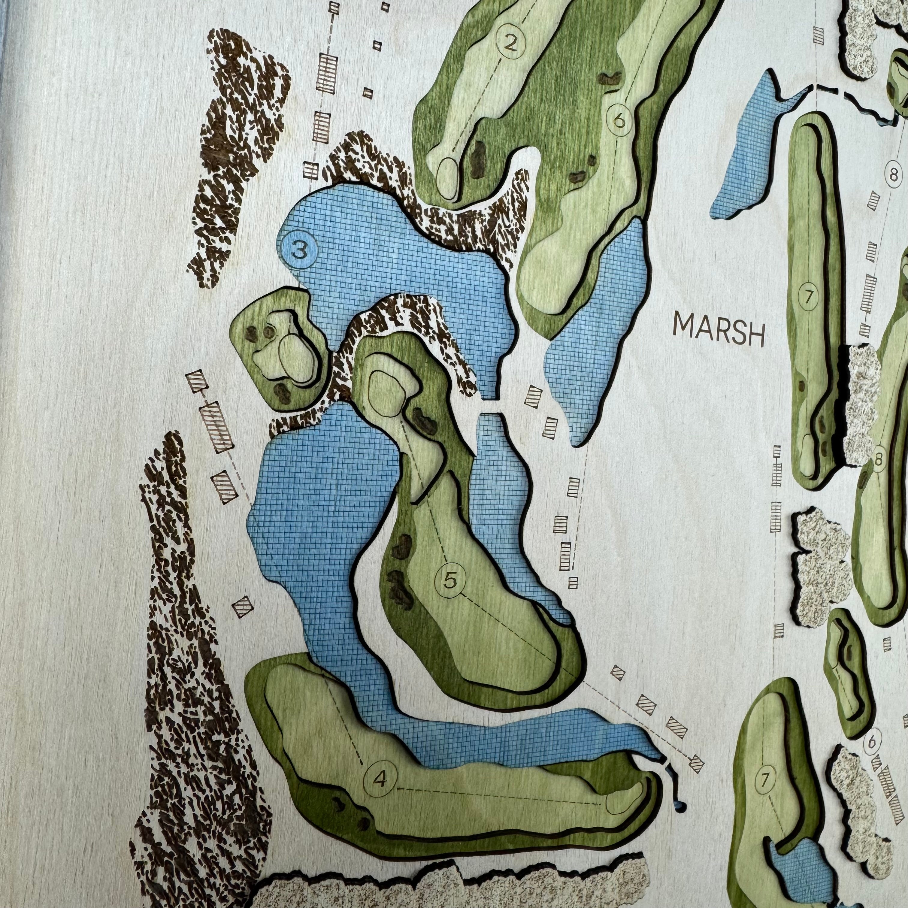 Custom 3D Multi-Layer Golf Map