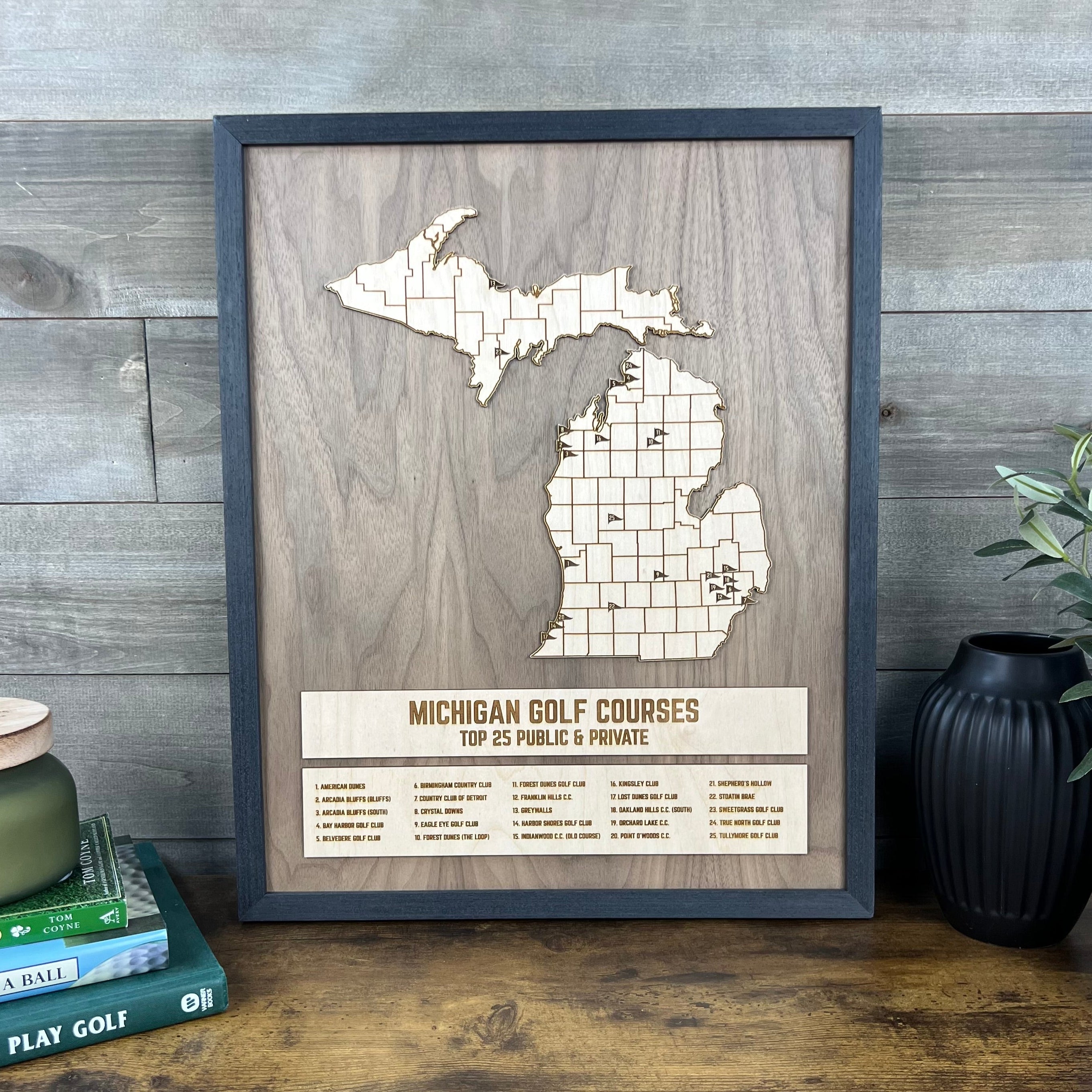 State of Michigan Golf Map