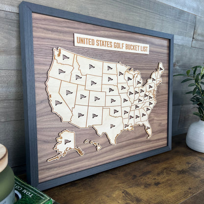USA Golf Bucket List Map