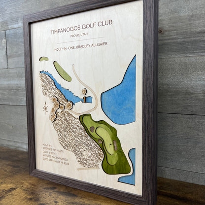 Personalized Hole-in-One | Single Hole Golf Art