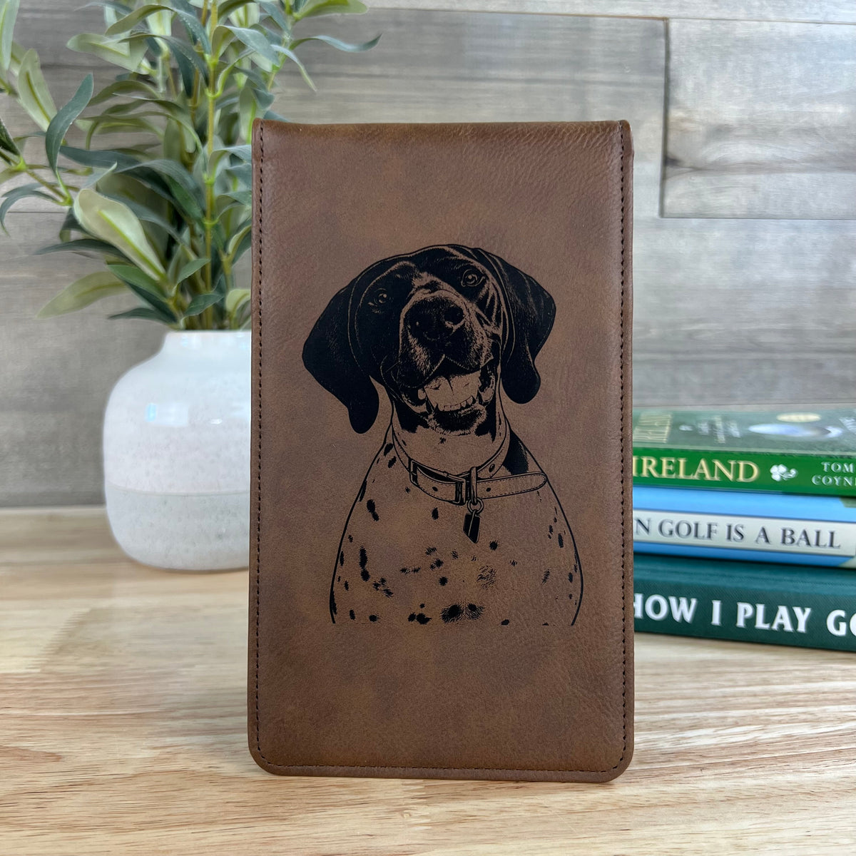 Personalized Leather Golf Scorecard Holder/Yardage Book