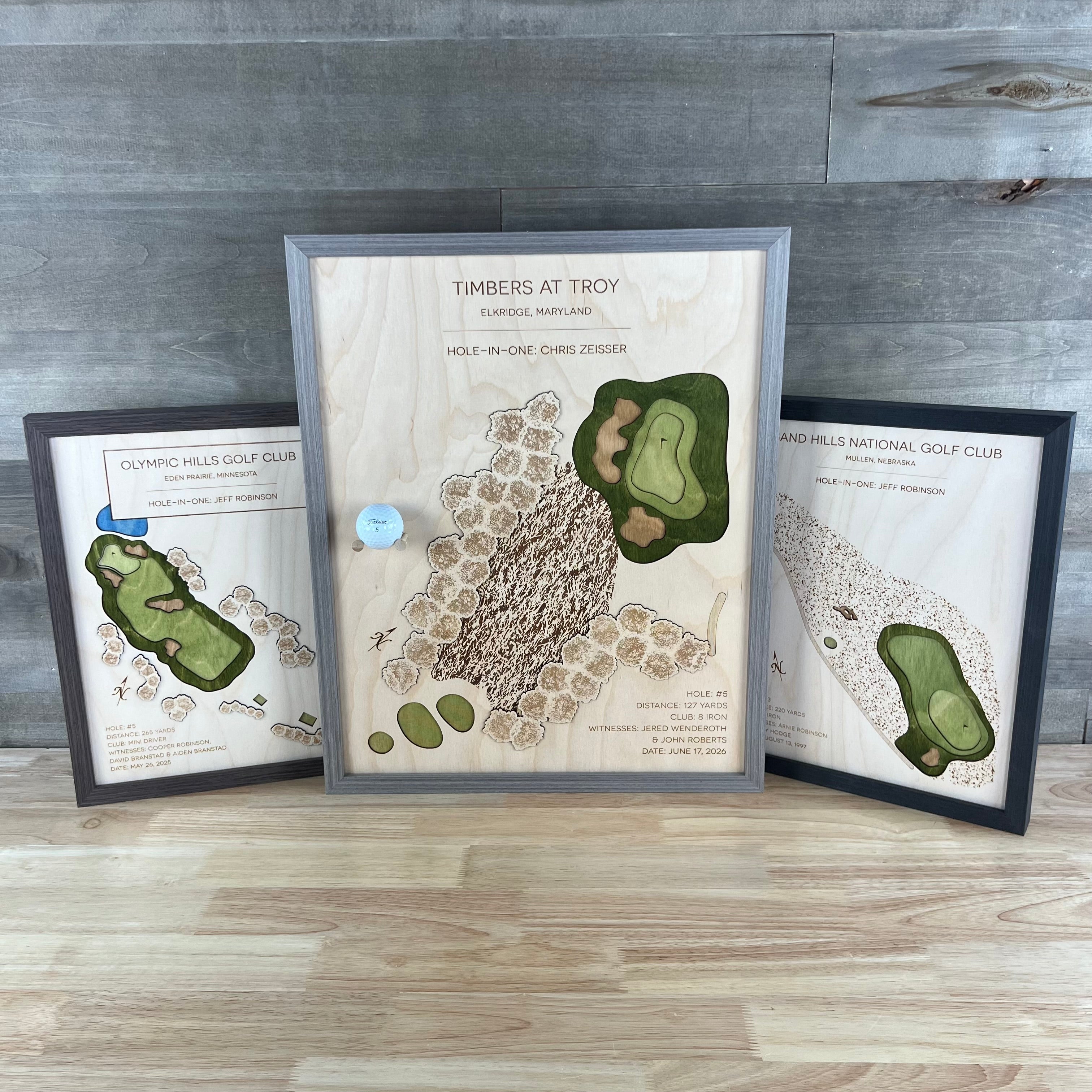 Personalized Hole-in-One | Single Hole Golf Art