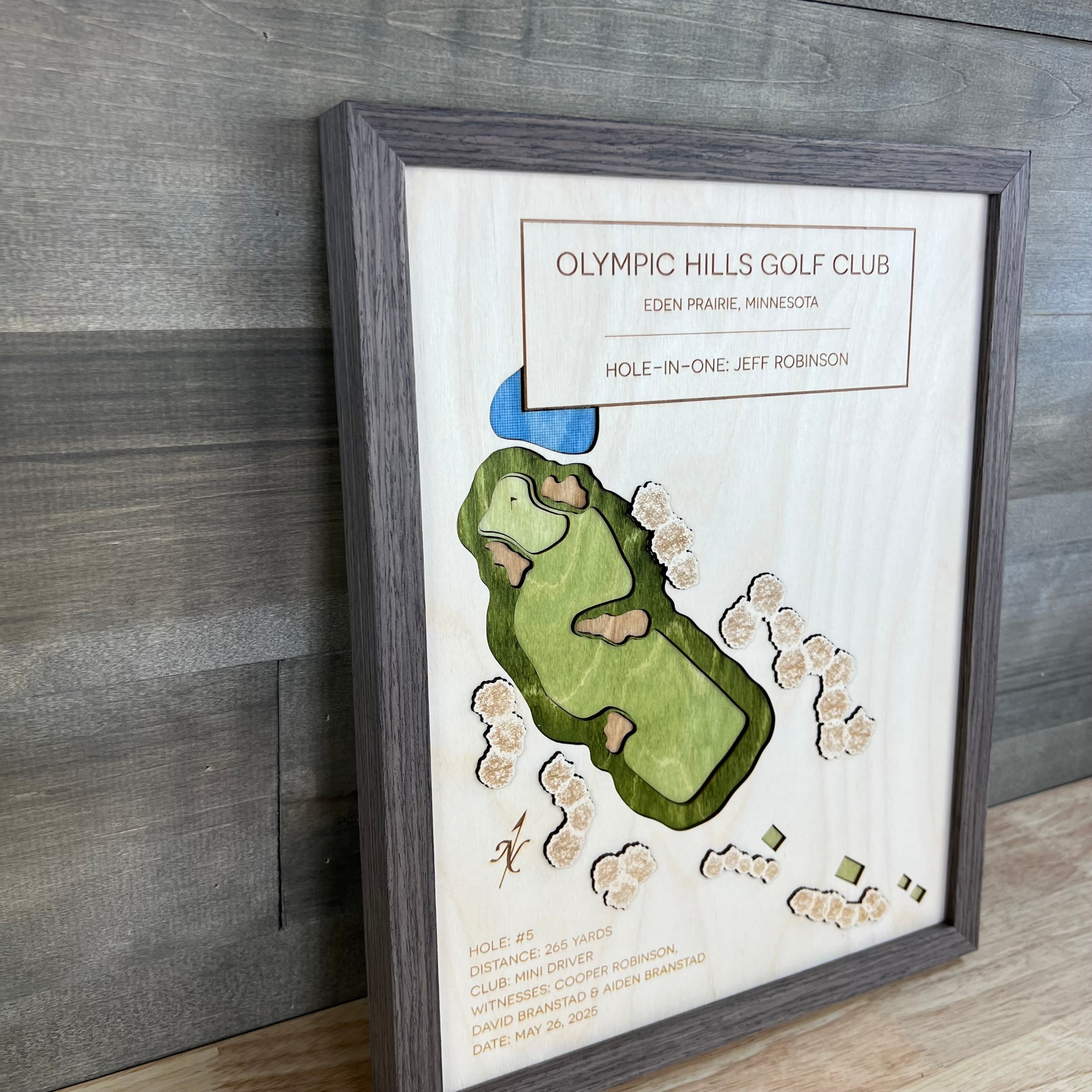 Personalized Hole-in-One | Single Hole Golf Art