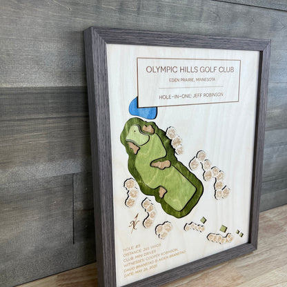 Personalized Hole-in-One | Single Hole Golf Art