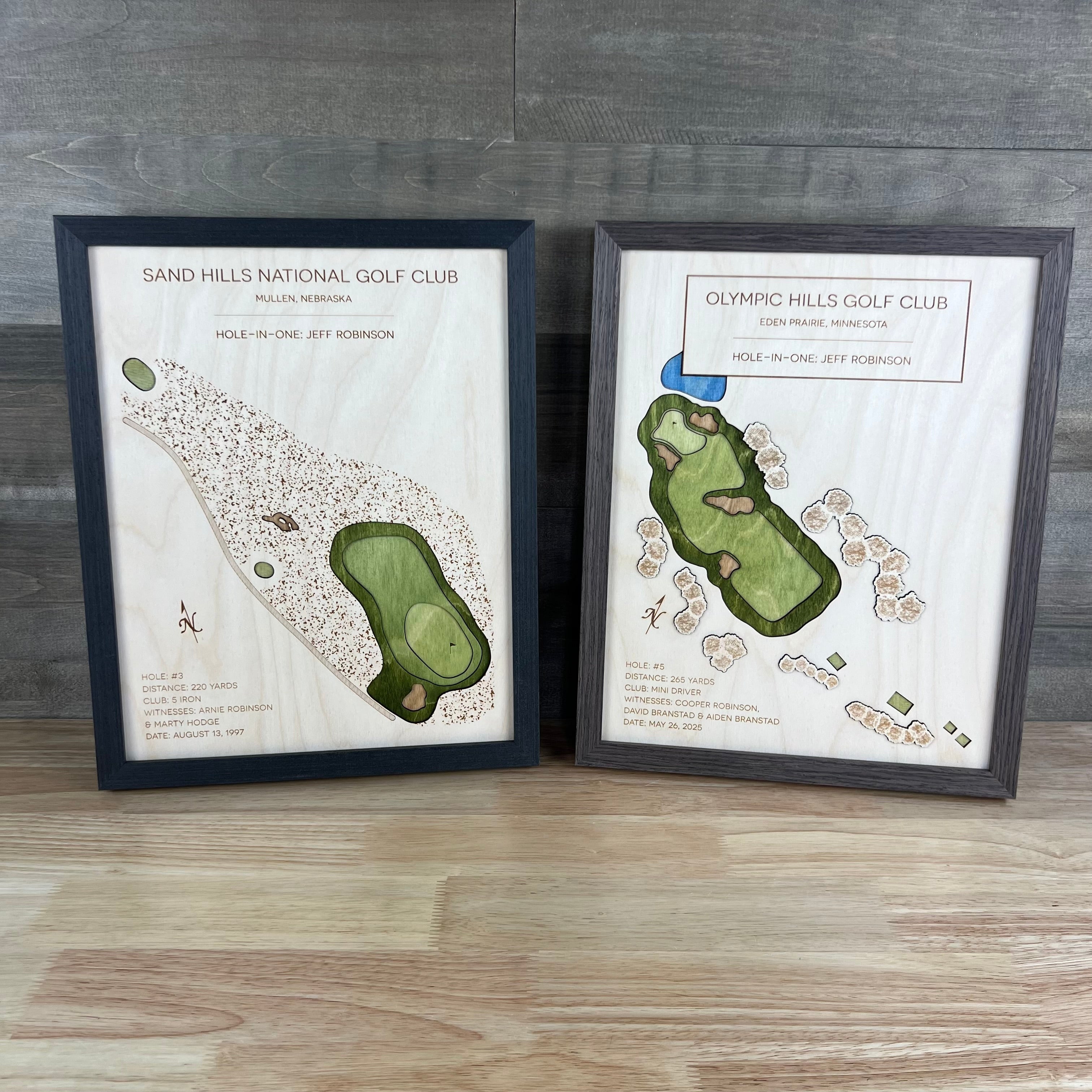 Personalized Hole-in-One | Single Hole Golf Art
