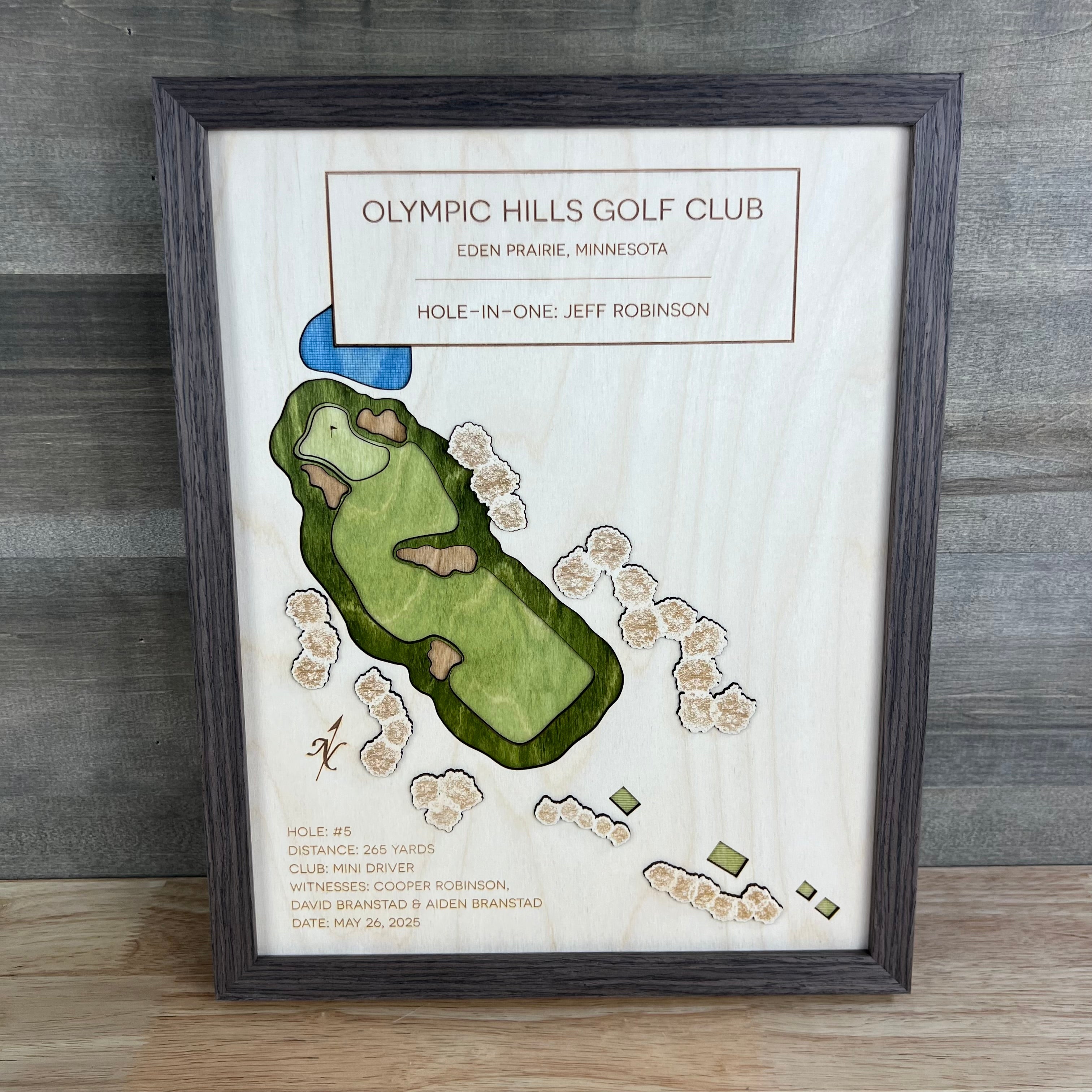 Personalized Hole-in-One | Single Hole Golf Art