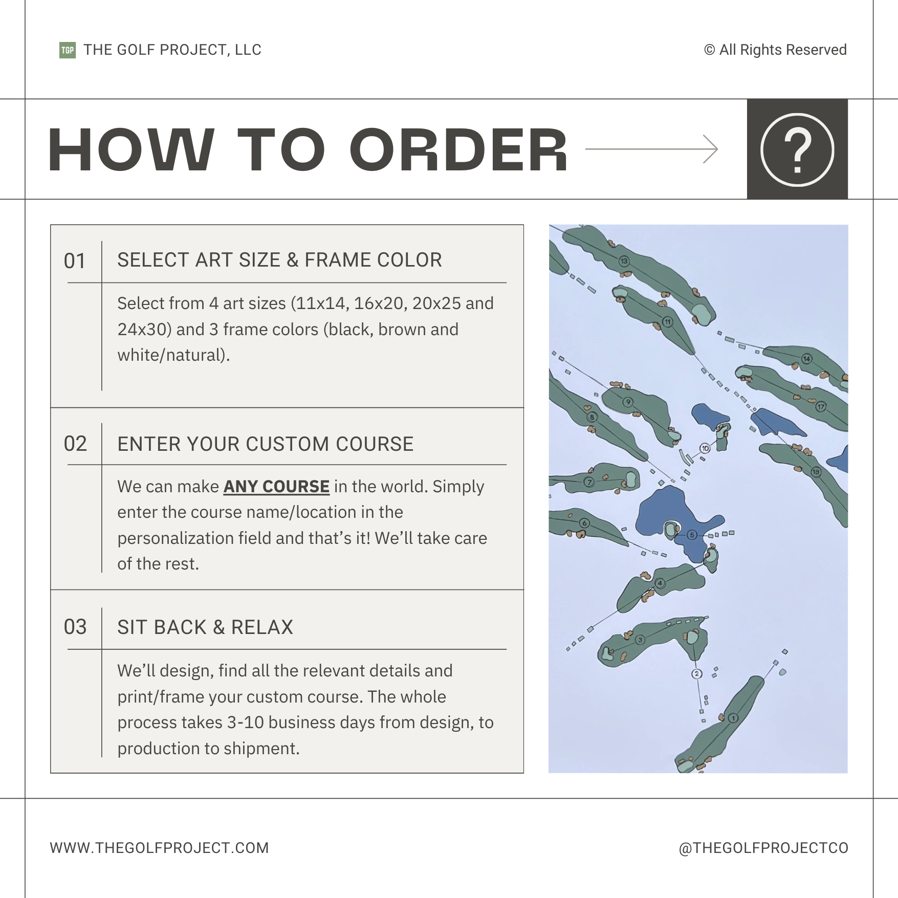 Custom Course Map Prints | Any Course in the World