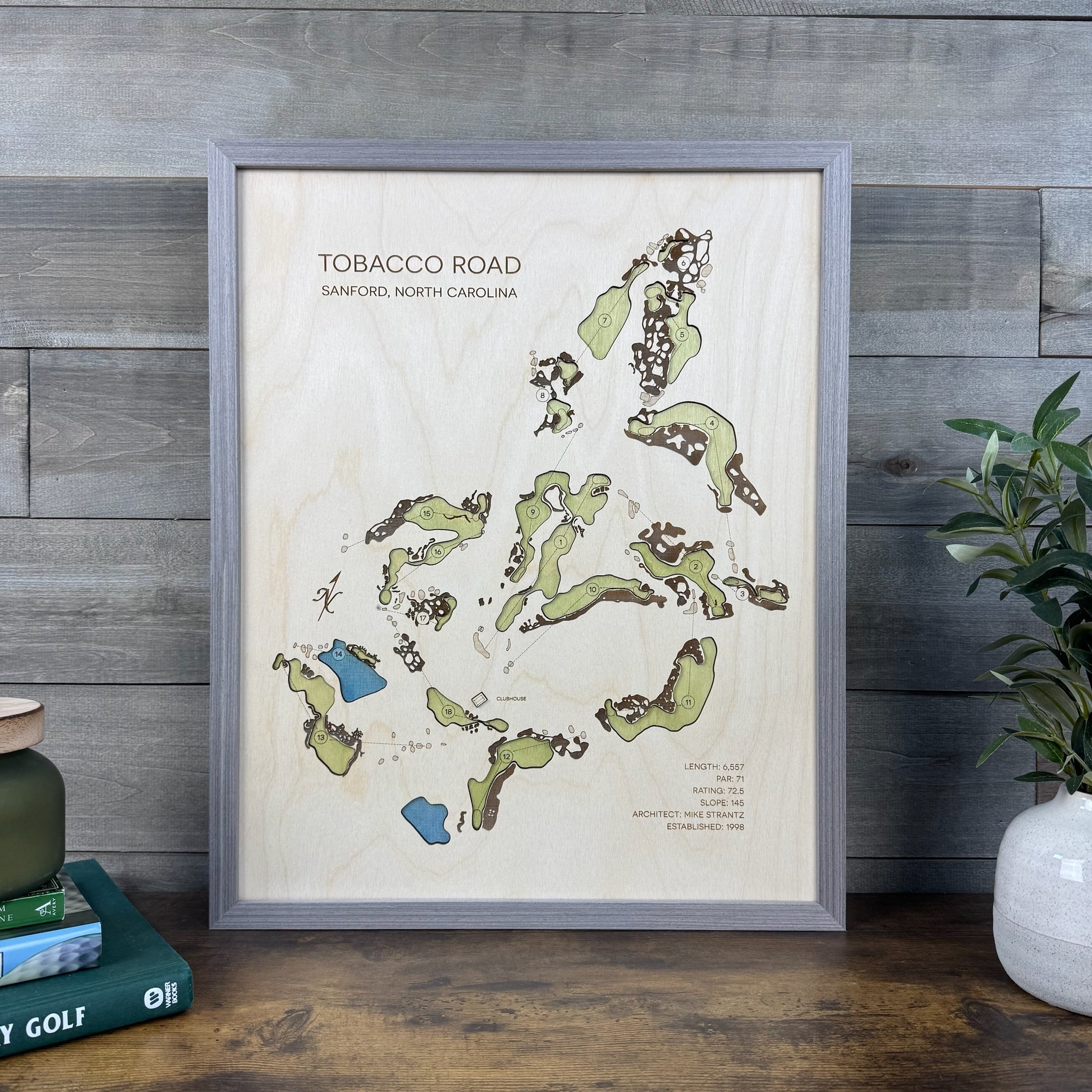 Custom 3D Wood Golf Course Map