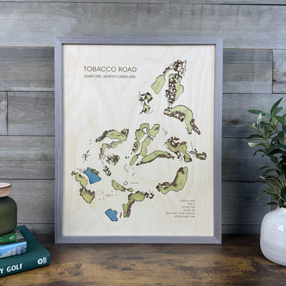 Custom 3D Wood Golf Course Map