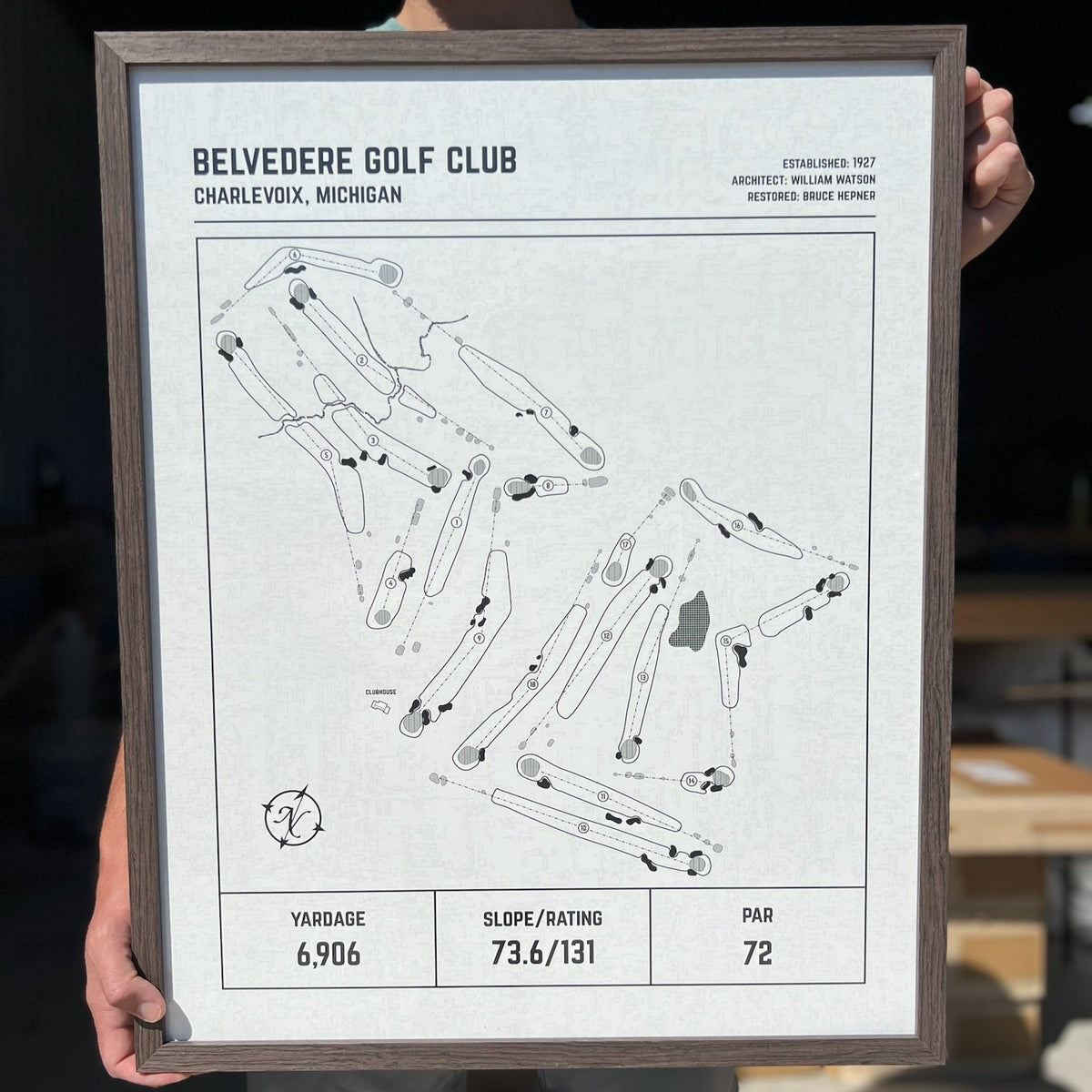 Course Custom Size Chart Custom Modern Architect Course Prints – The Golf Project