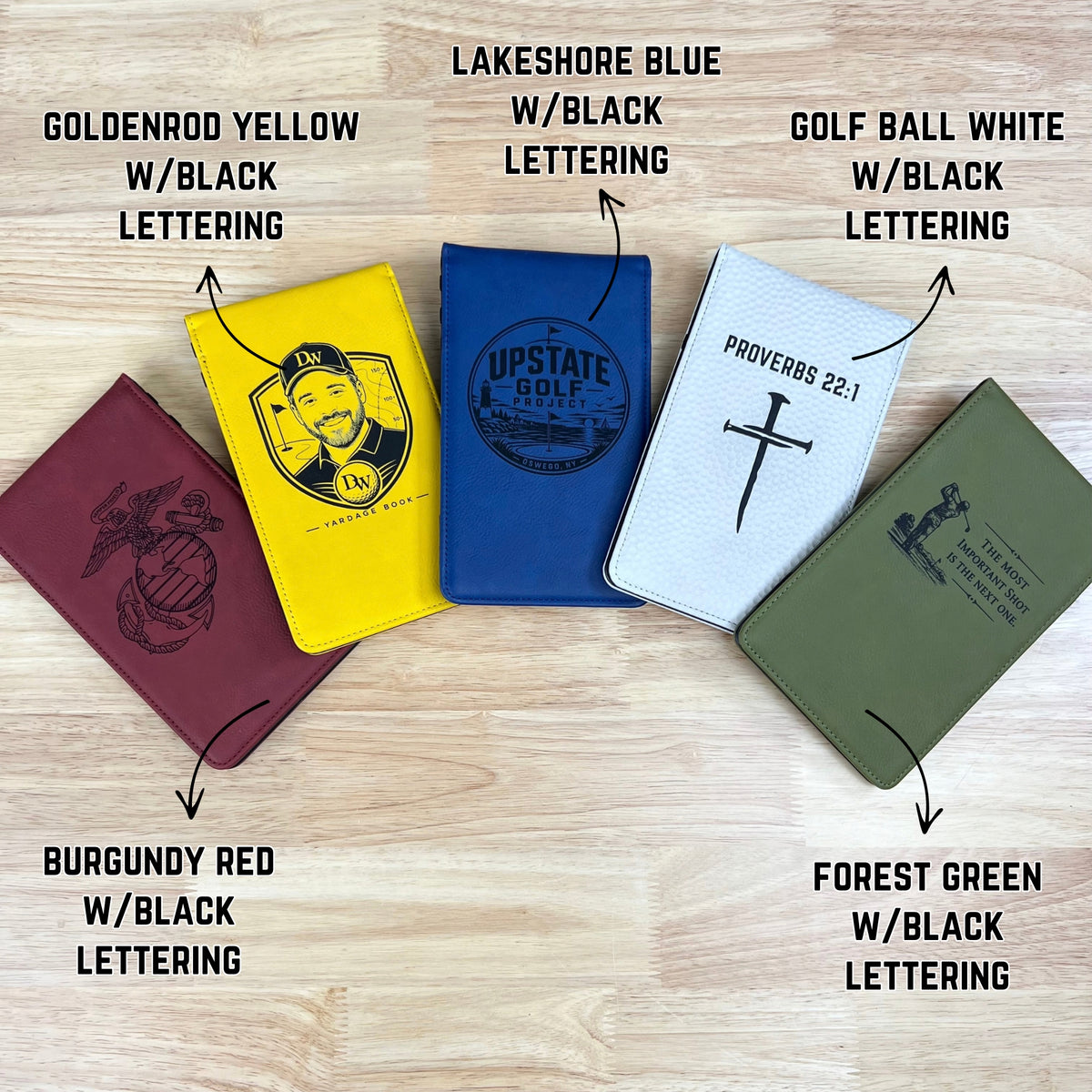 Personalized Leather Golf Scorecard Holder/Yardage Book