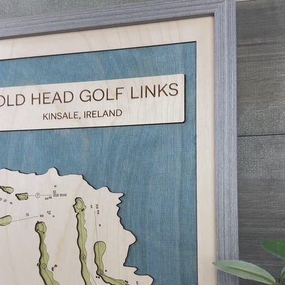 Custom 3D Wood Golf Course Map