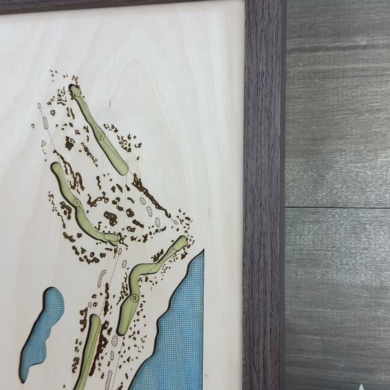 Custom 3D Wood Golf Course Map