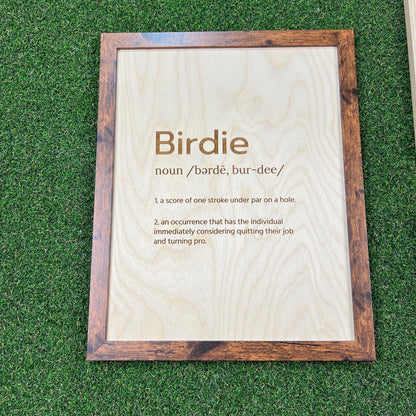 Birdie Defined Golf Art